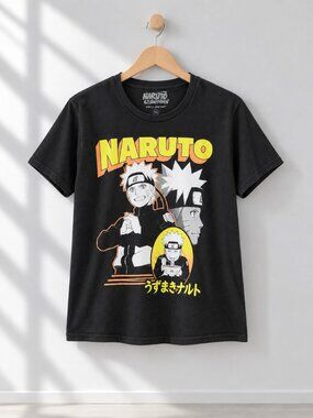 Naruto Shippuden, Anime Graphic T-Shirt, Ripple Junction, Black, Size XS